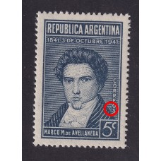 ARGENTINA 1941 GJ 851 ESTAMPILLA NUEVA MINT CON VARIEDAD SEÑALADA  